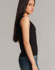 RIBBED ROUND NECK TANK TOP