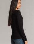 LONG SLEEVE RIBBED T-SHIRT