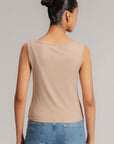 RIBBED ROUND NECK TANK TOP