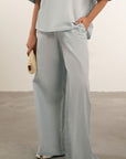 DRAW STRING LINEN TROUSERS