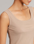 RIBBED ROUND NECK TANK TOP
