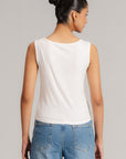 RIBBED ROUND NECK TANK TOP
