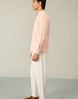 BAND COLLAR LINEN SHIRT