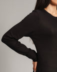 LONG SLEEVE RIBBED T-SHIRT