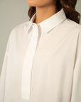 ROUND HEM POPLIN SHIRT