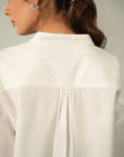 V-NECK POPLIN SHIRT