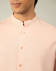 BAND COLLAR LINEN SHIRT