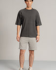 CASUAL DRAWSTRING TERRY SHORTS