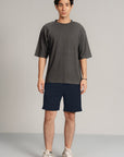 CASUAL DRAWSTRING TERRY SHORTS