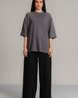 MOVE WIDE TROUSERS-DOUBLE KNIT