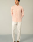 BAND COLLAR LINEN SHIRT