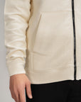 TEXTURED ZIP UP HOODIE