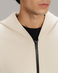 TEXTURED ZIP UP HOODIE