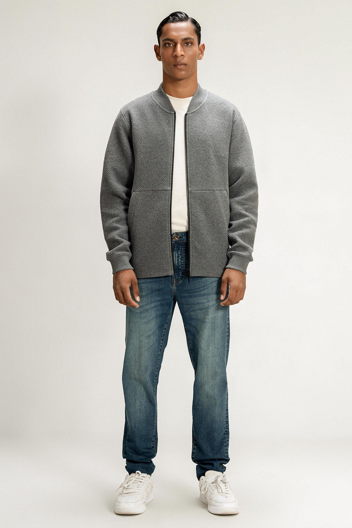 TEXTURED LUXE POCKET ZIP UP JACKET – Kiji Retail