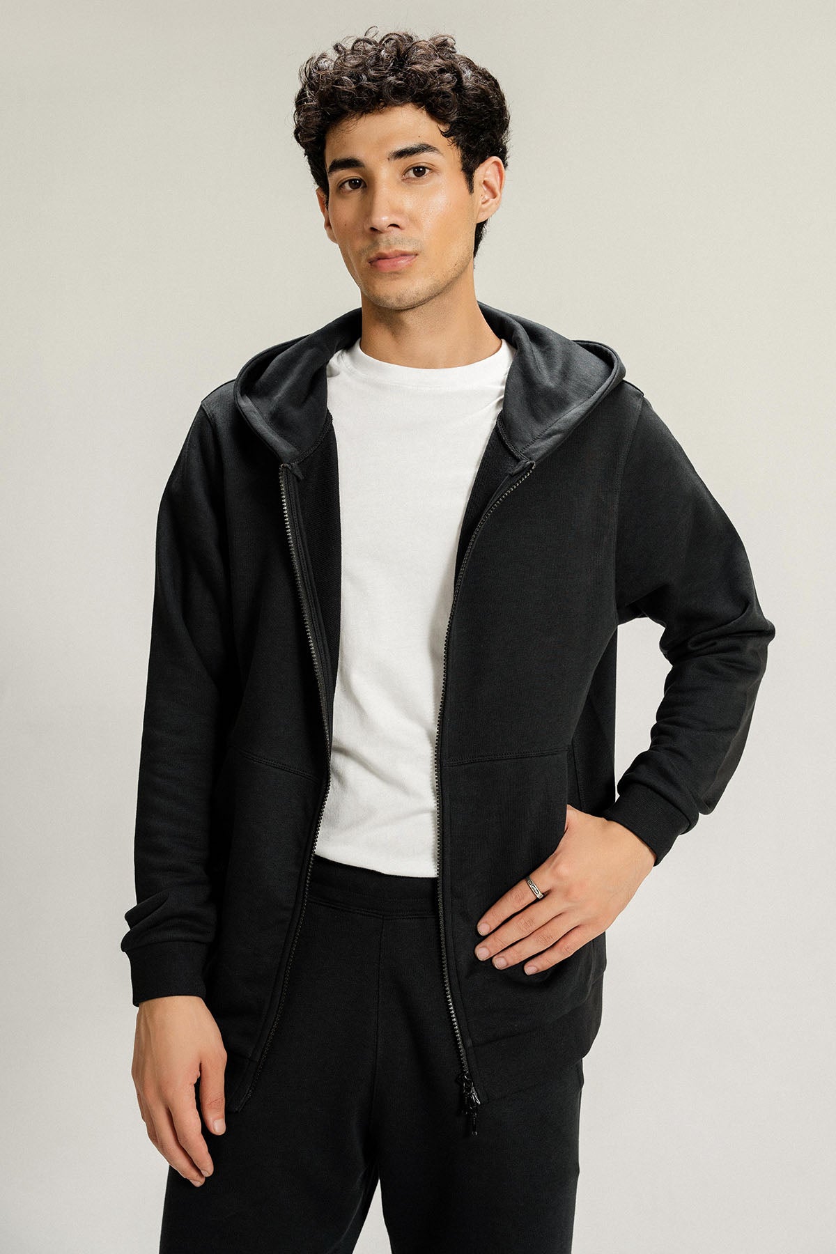 ZIP HOODIE JACKET - PIMA TERRY