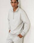 HALF ZIP SWEATSHIRT - PIMA FLEECE