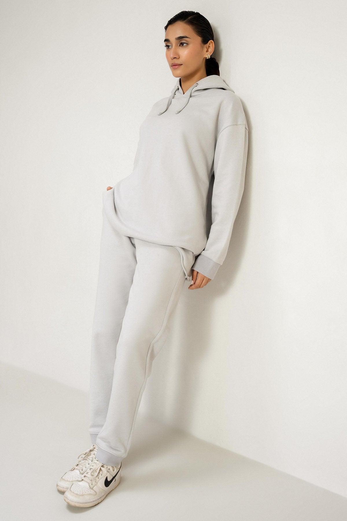 OVERSIZED LONG  HOODIE - PIMA FLEECE