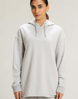 OVERSIZED LONG  HOODIE - PIMA FLEECE