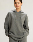 OVERSIZED LONG  HOODIE - PIMA FLEECE