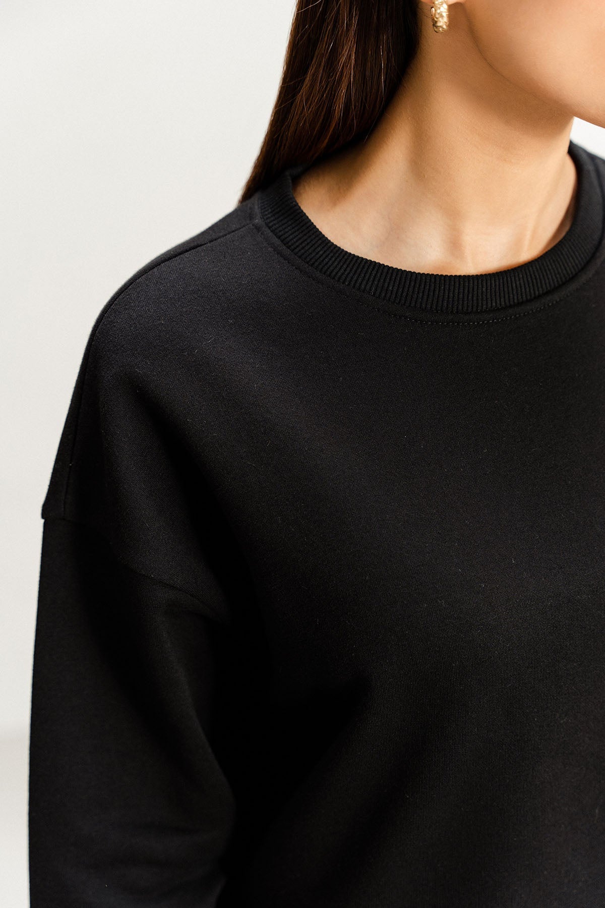 DROP SHOULDER SWEAT - PIMA FLEECE