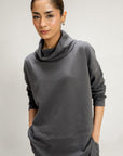 COWL NECK SWEATSHIRT