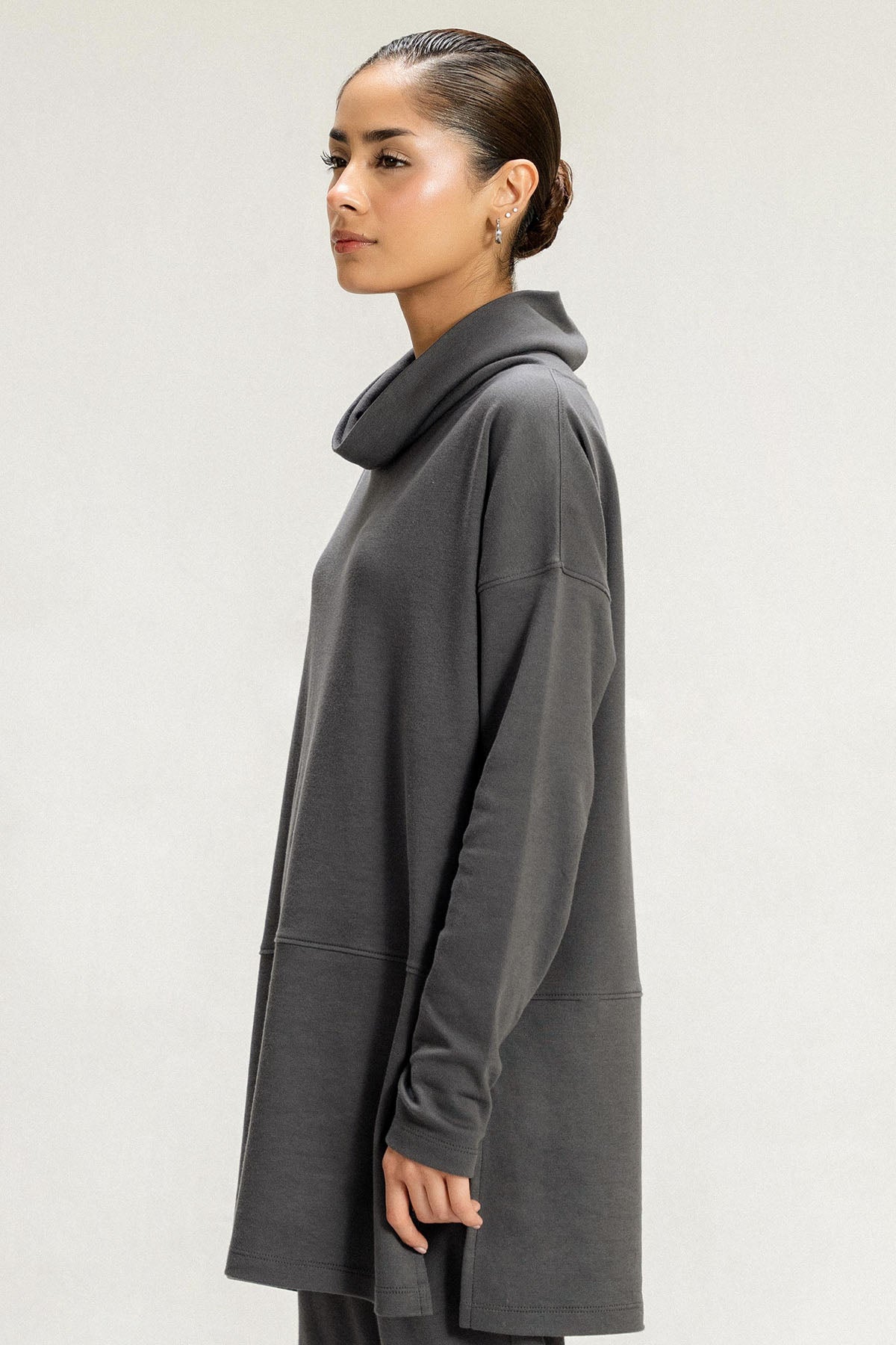 COWL NECK SWEATSHIRT