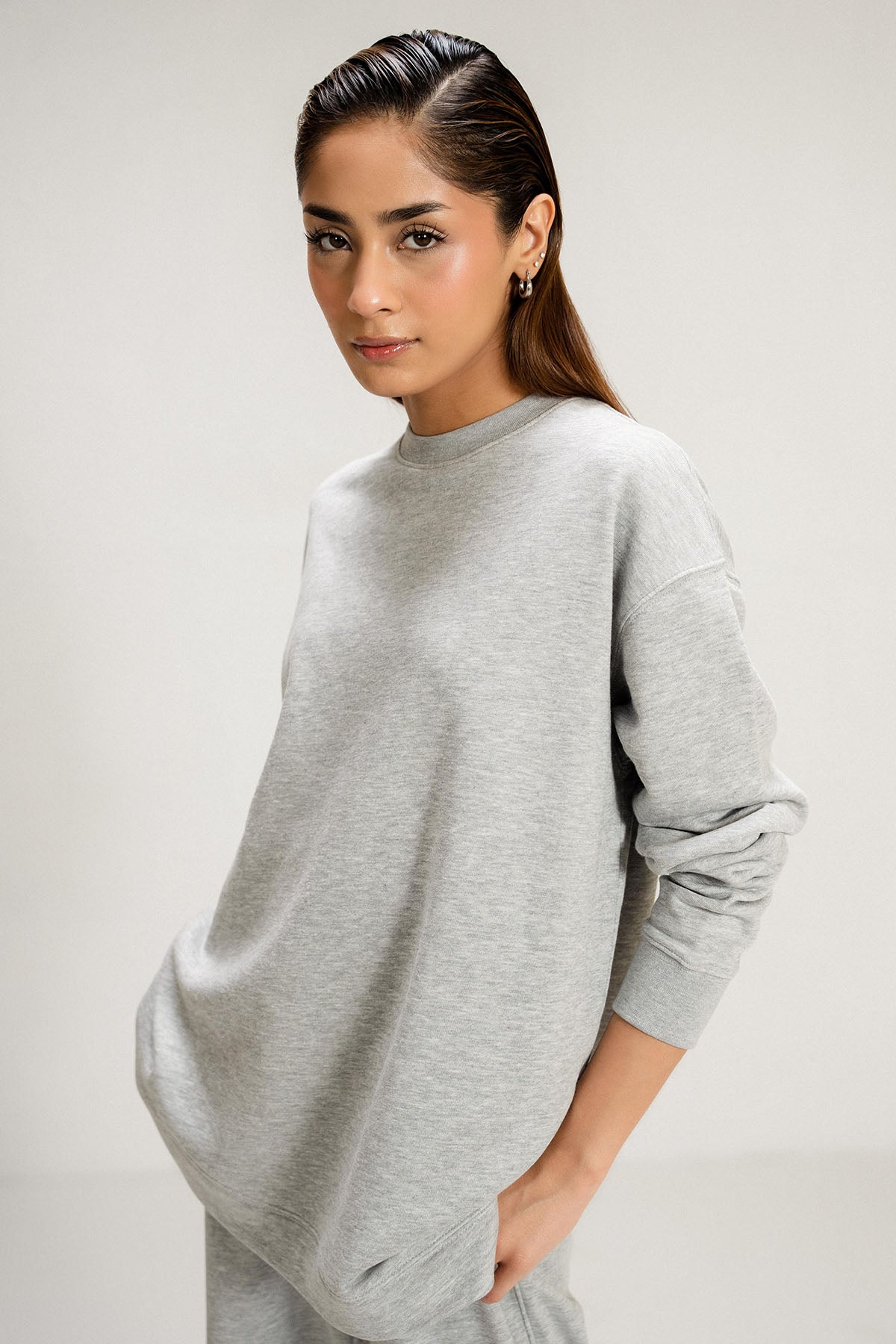 LONG SWEATSHIRT - PIMA TERY