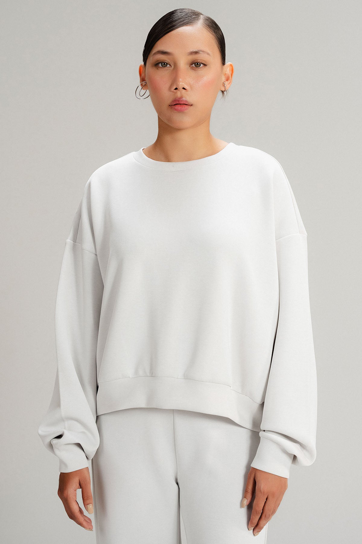 CREW NECK SWEATSHIRT-CLOUD LUX