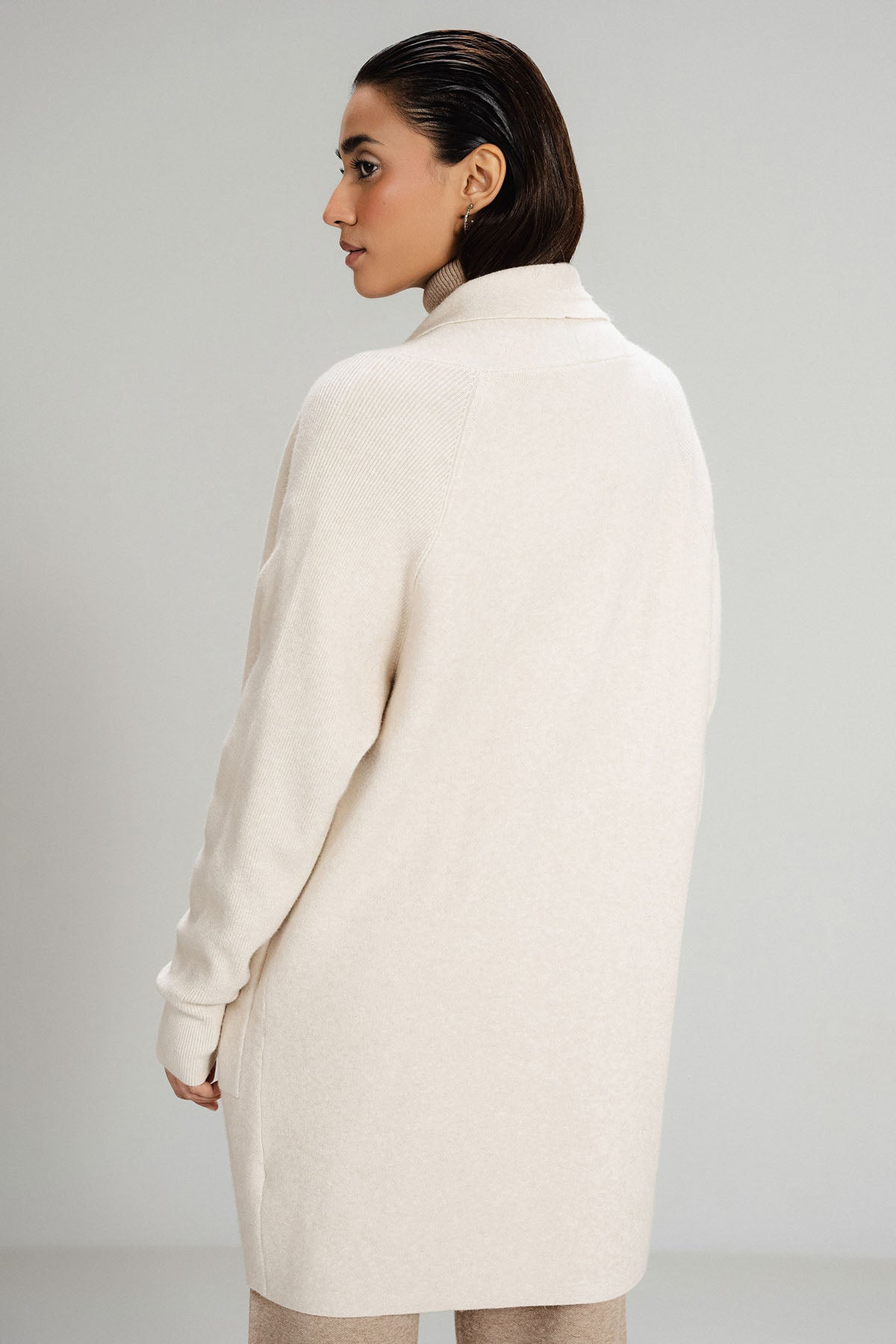 POWDER WHITE CARDIGAN - KNIT WEAR