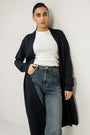 BASIC LONG CARDIGAN - PIMA TERRY