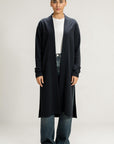 BASIC LONG CARDIGAN - PIMA TERRY