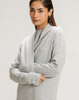 BASIC LONG CARDIGAN - PIMA TERRY