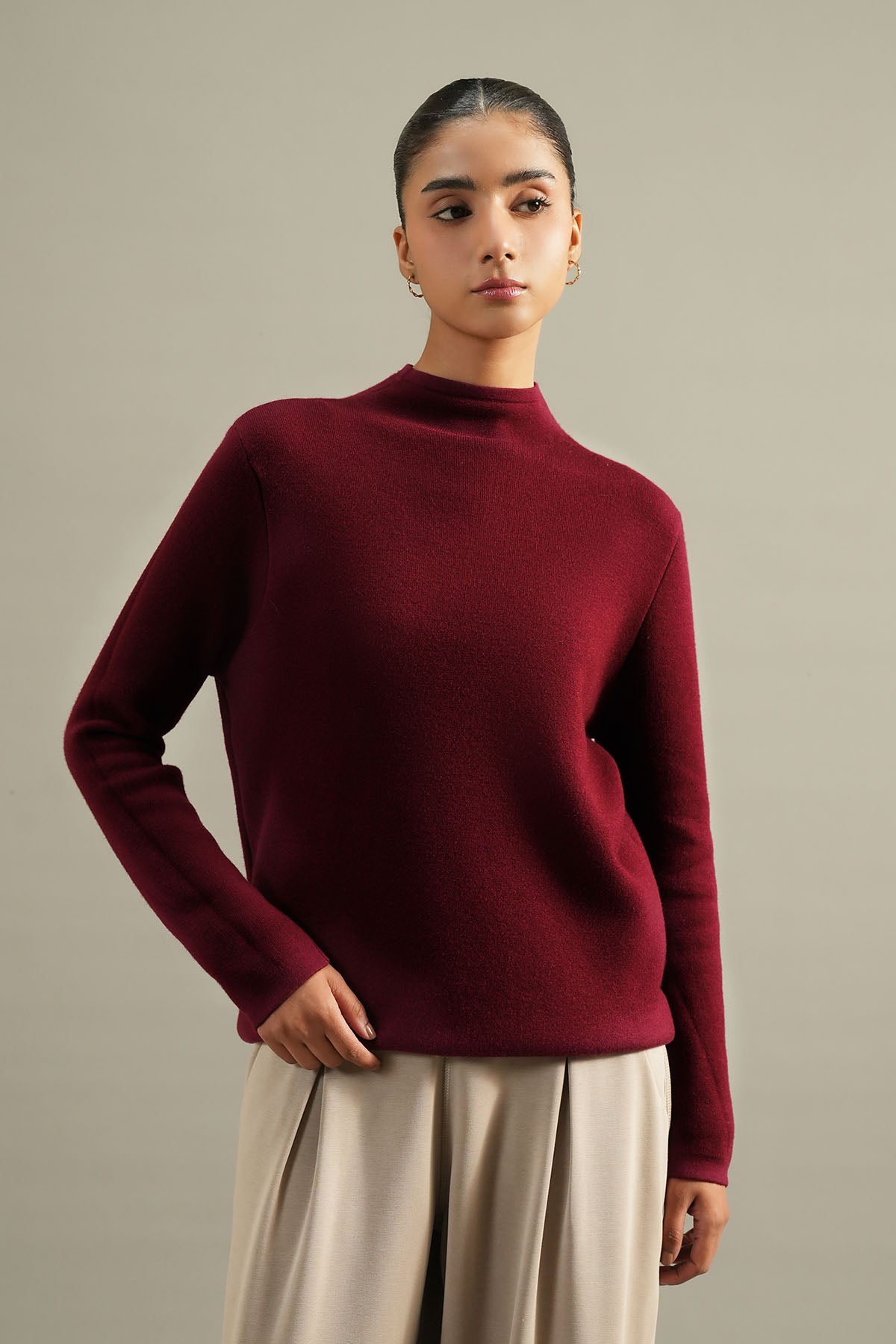 MOCK NECK SWEATER