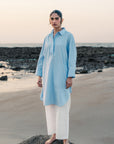 ROUND HEM POPLIN SHIRT