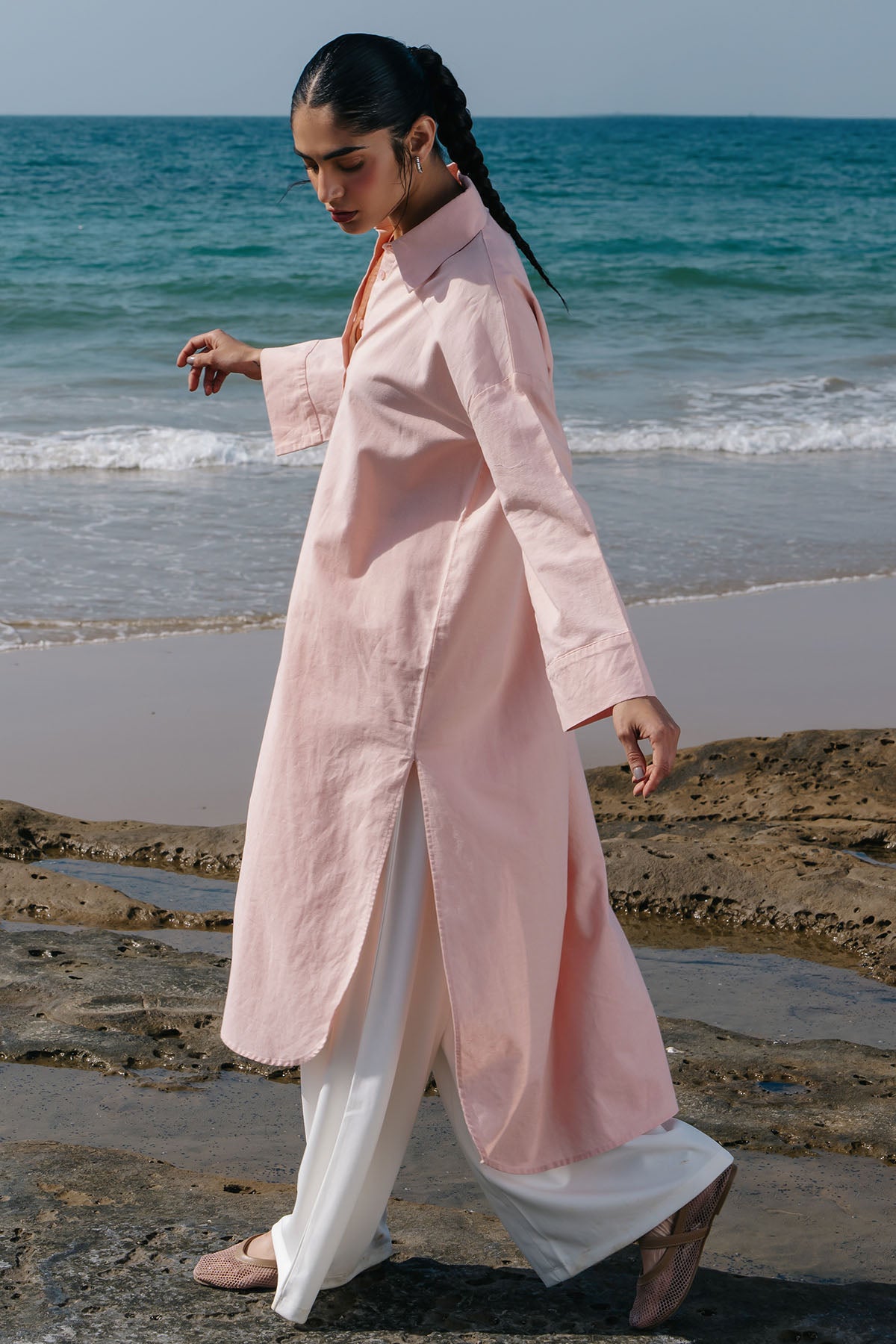 LINEN SHIRT DRESS