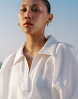 COLLARED LINEN TUNIC