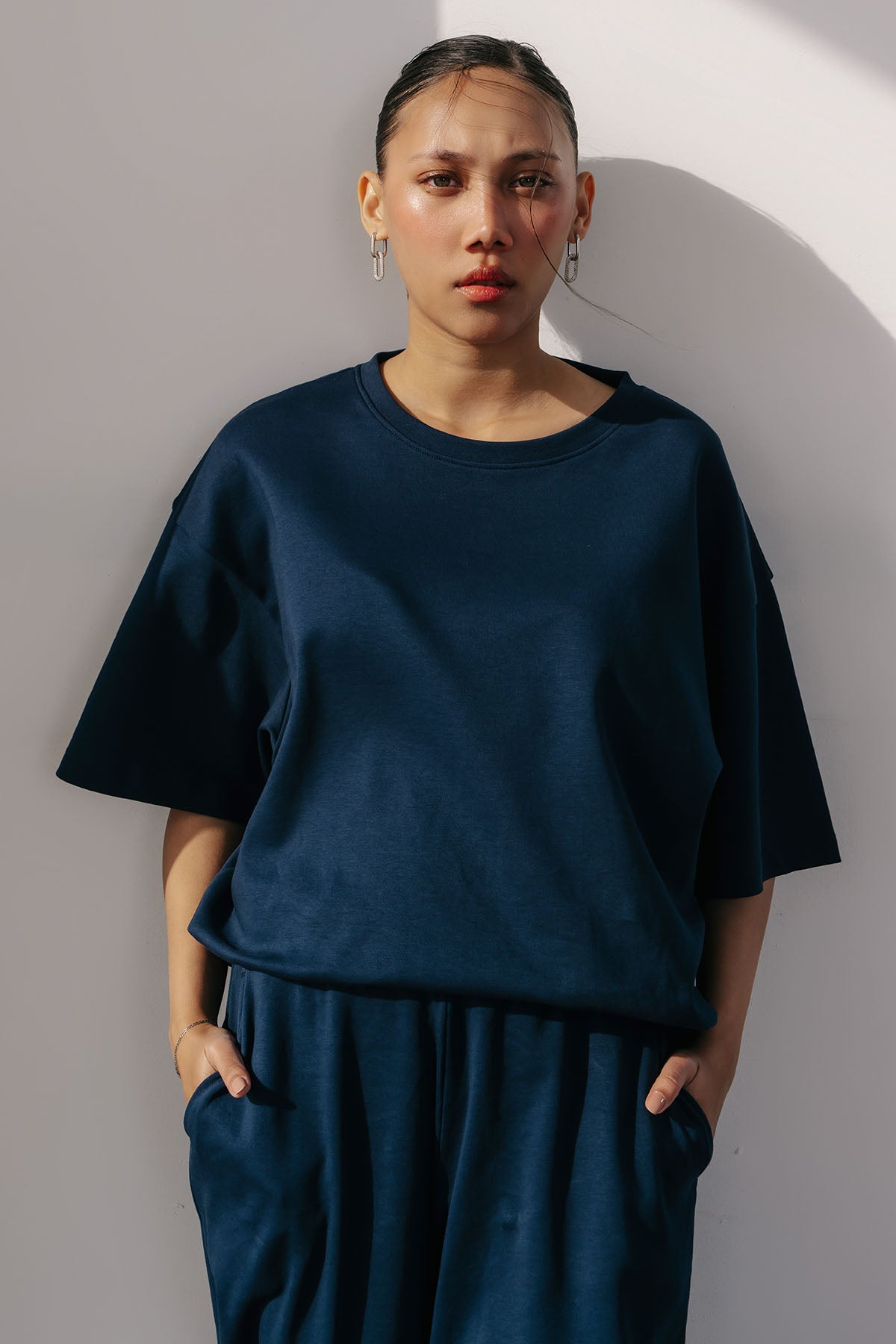 OVERSIZED-DOUBLE KNIT T-SHIRT