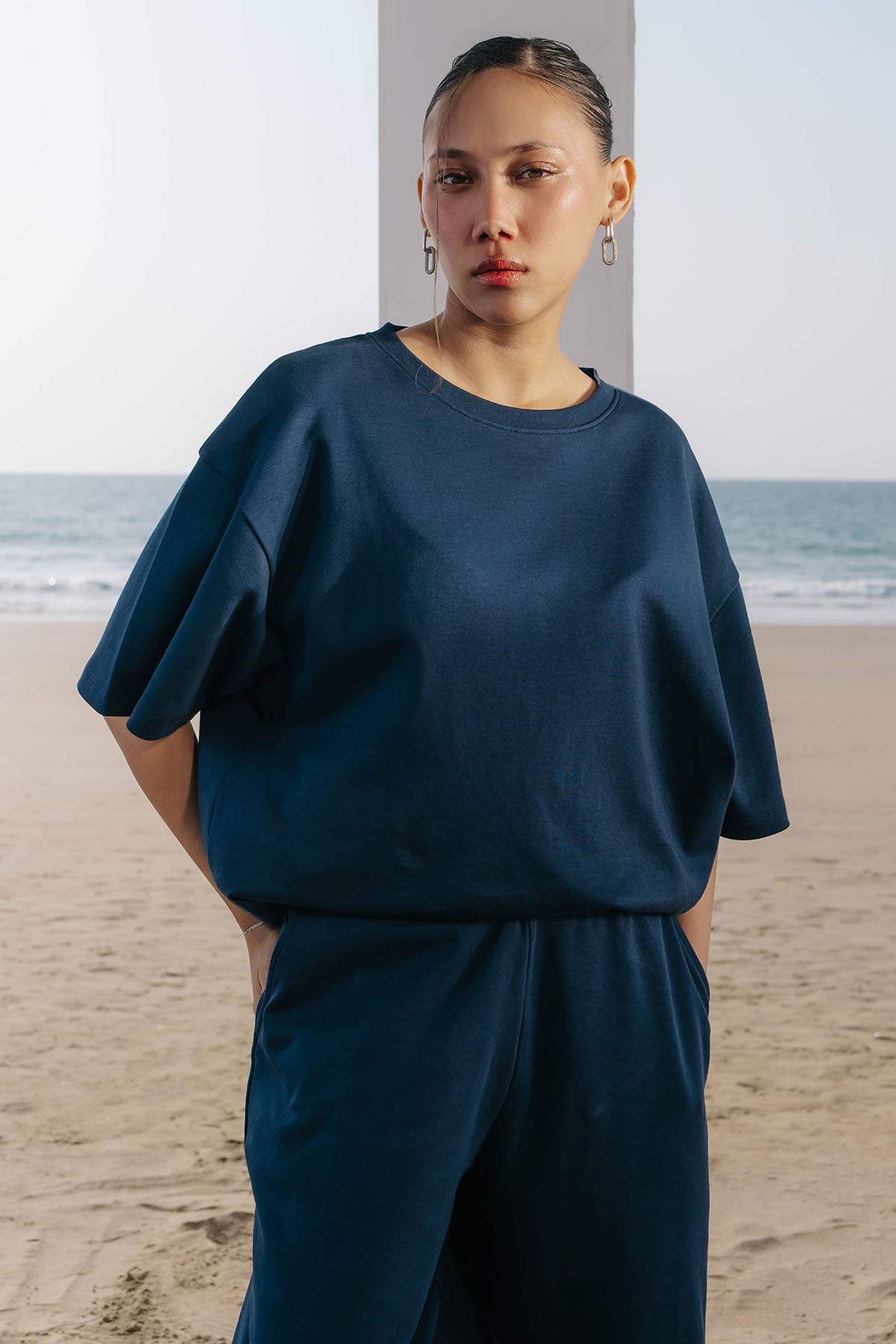 OVERSIZED-DOUBLE KNIT T-SHIRT
