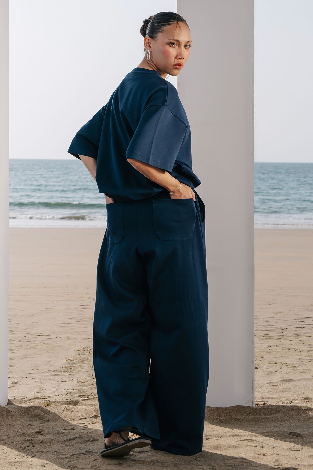 MOVE WIDE TROUSERS-DOUBLE KNIT
