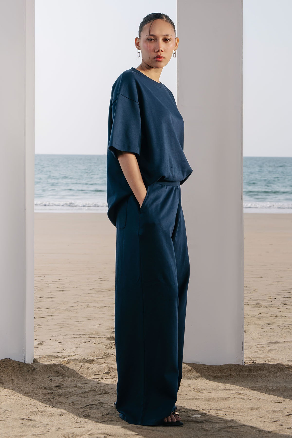 MOVE WIDE TROUSERS-DOUBLE KNIT