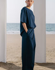 MOVE WIDE TROUSERS-DOUBLE KNIT