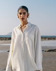 RELAXED FIT BUTTON DOWN SHIRT - WRINKLED