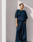 MOVE WIDE TROUSERS-DOUBLE KNIT