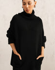 RIBBED TURTLENECK KNIT SET