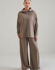 TEXTURED QUARTER ZIPPER-CLOUDLUX