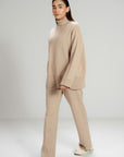 CAMEL CO-ORD SET - KNIT WEAR