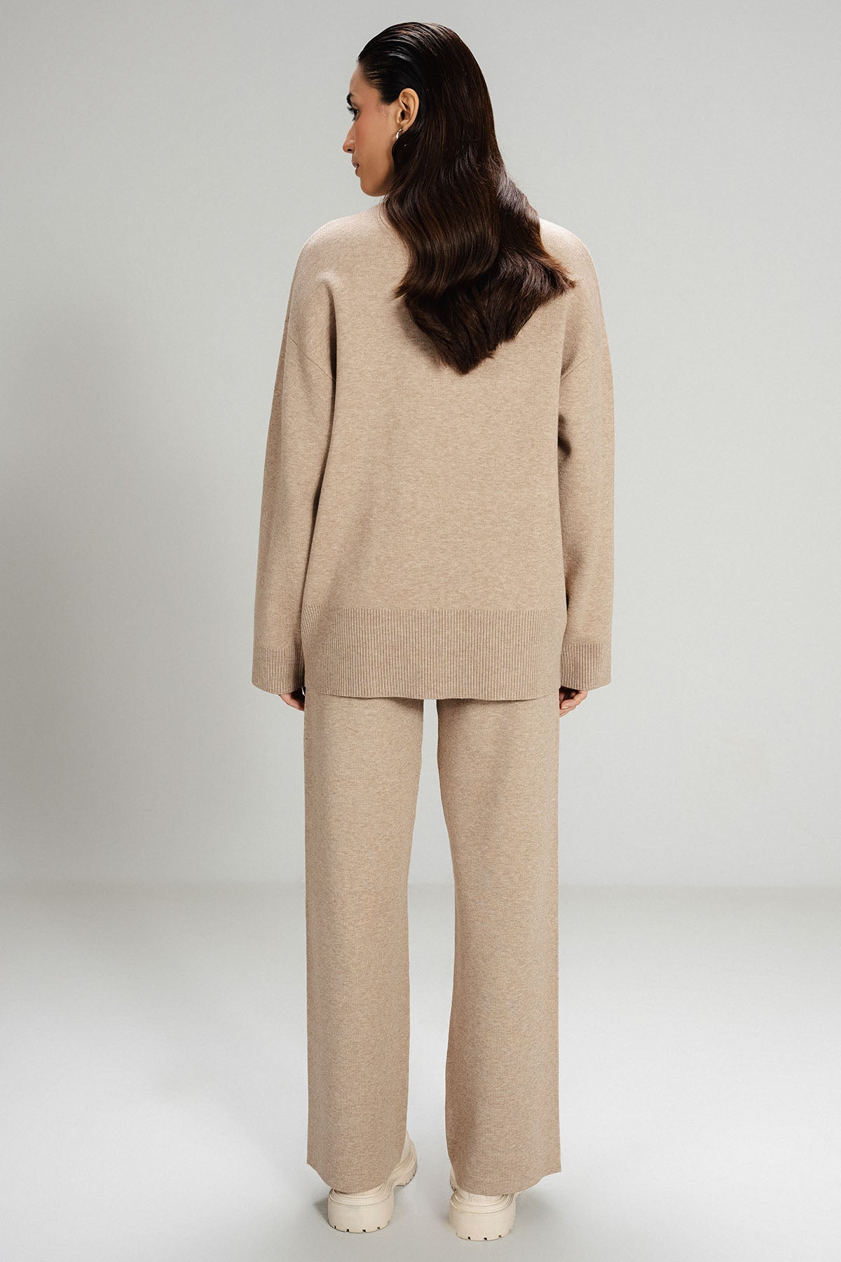 CAMEL CO-ORD SET - KNIT WEAR