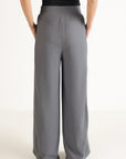 RIBBED WIDE LEG PANTS