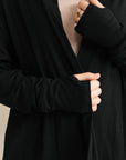 WRAP-FRONT LOUNGE CARDIGAN - CLOUDLUX