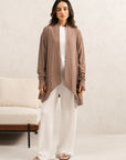 WRAP-FRONT LOUNGE CARDIGAN - CLOUDLUX